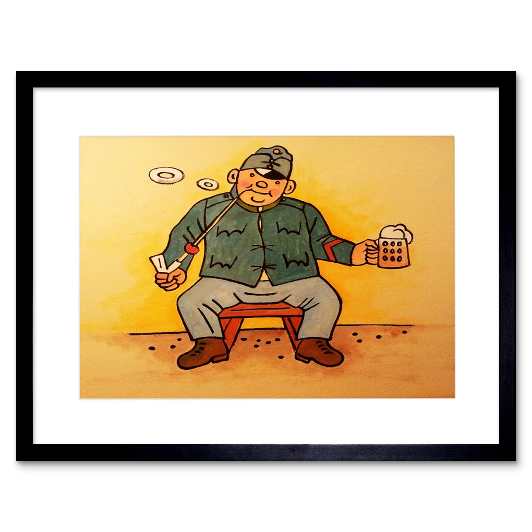 Wee Blue Coo Painting Anonymous Good Soldier Svejk 12x16 Framed Wall Art Print