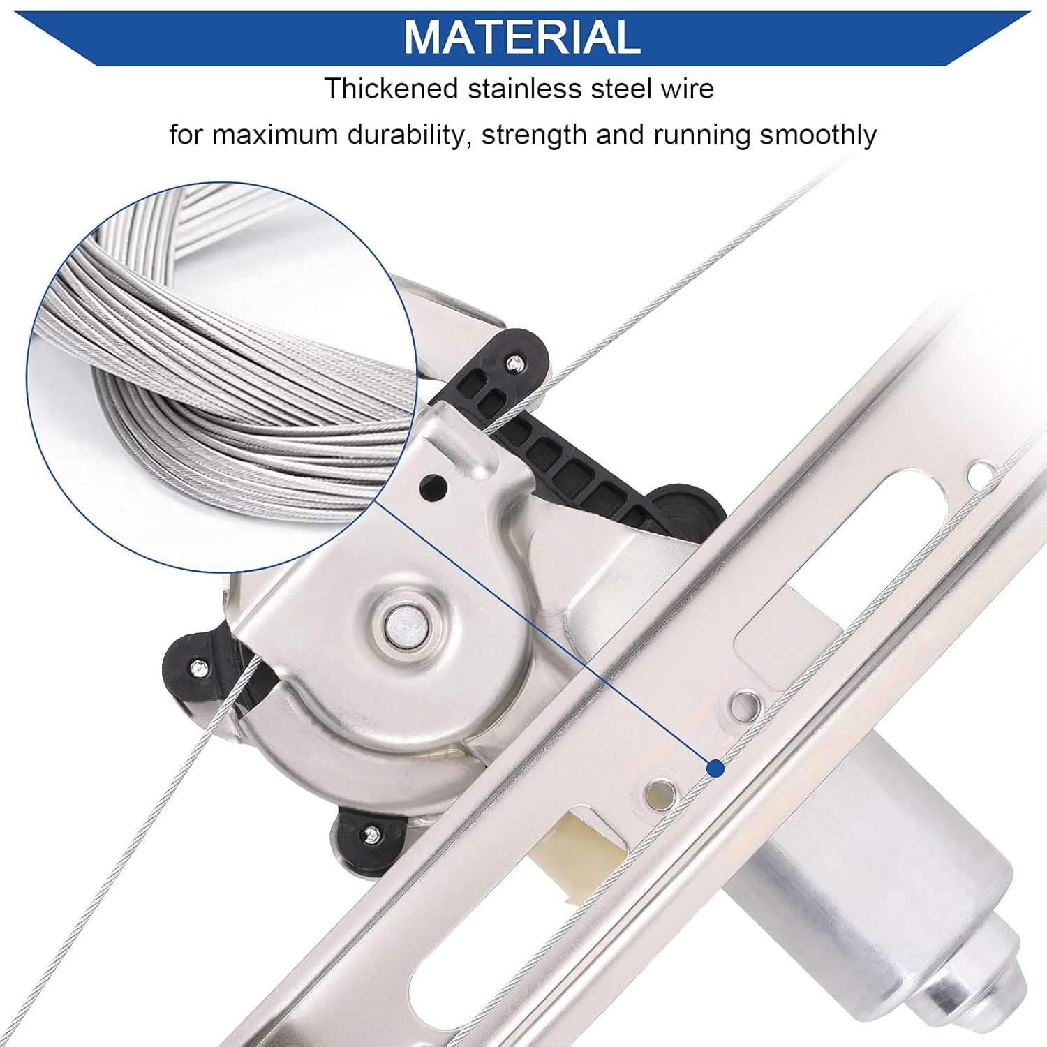 Obaee Rear Left Driver Side Power Window Lift Regulator with Motor Compatible with BMW E46 323i 325i 325xi 328i 330i 330xi 1999-2005 Replace OE 741-480
