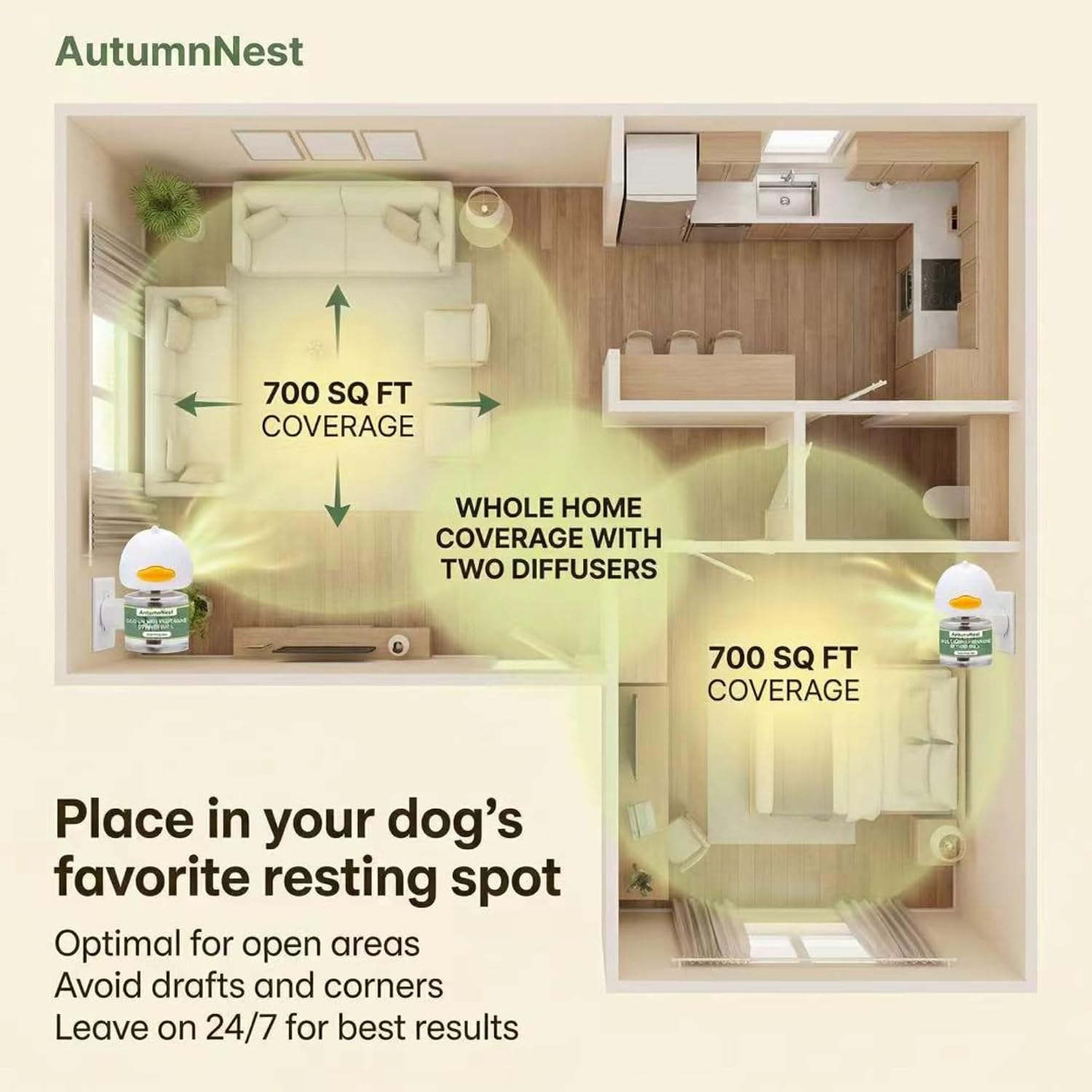 Dog Calming Diffuser 4-Pack (1 Diffuser + 3 Refills) 90-Day Supply — view 4