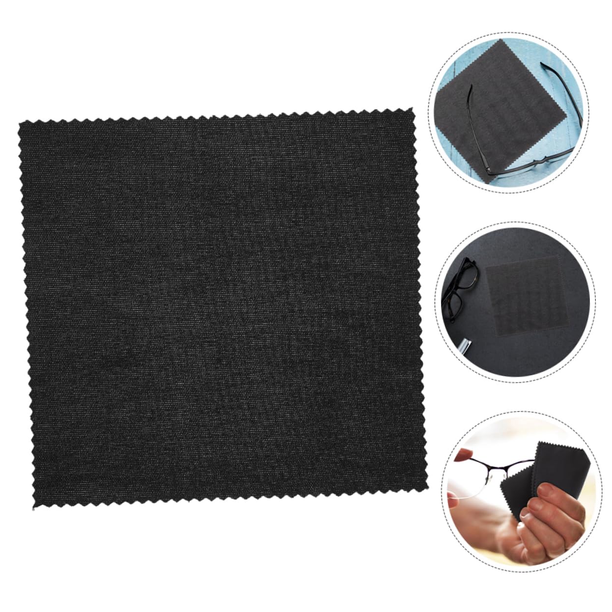 5 Sätze Brillenputztücher Brillenputztuch Zum Reinigen Brillenreinigungstücher Brillenreiniger Sanfte Haut Linsentücher Gläser Blau Bildschirm Superfeine Faser Black 50 Stück * 5