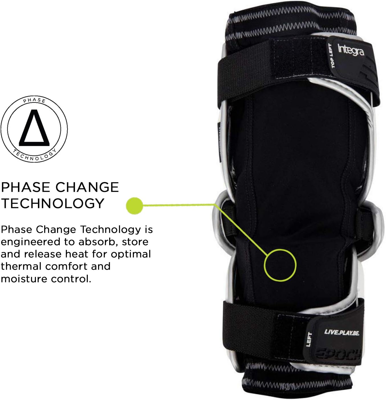 Epoch Integra Lacrosse Arm Guards for Attackmen with Dual Density Foam, Medium, White : Sports & Outdoors