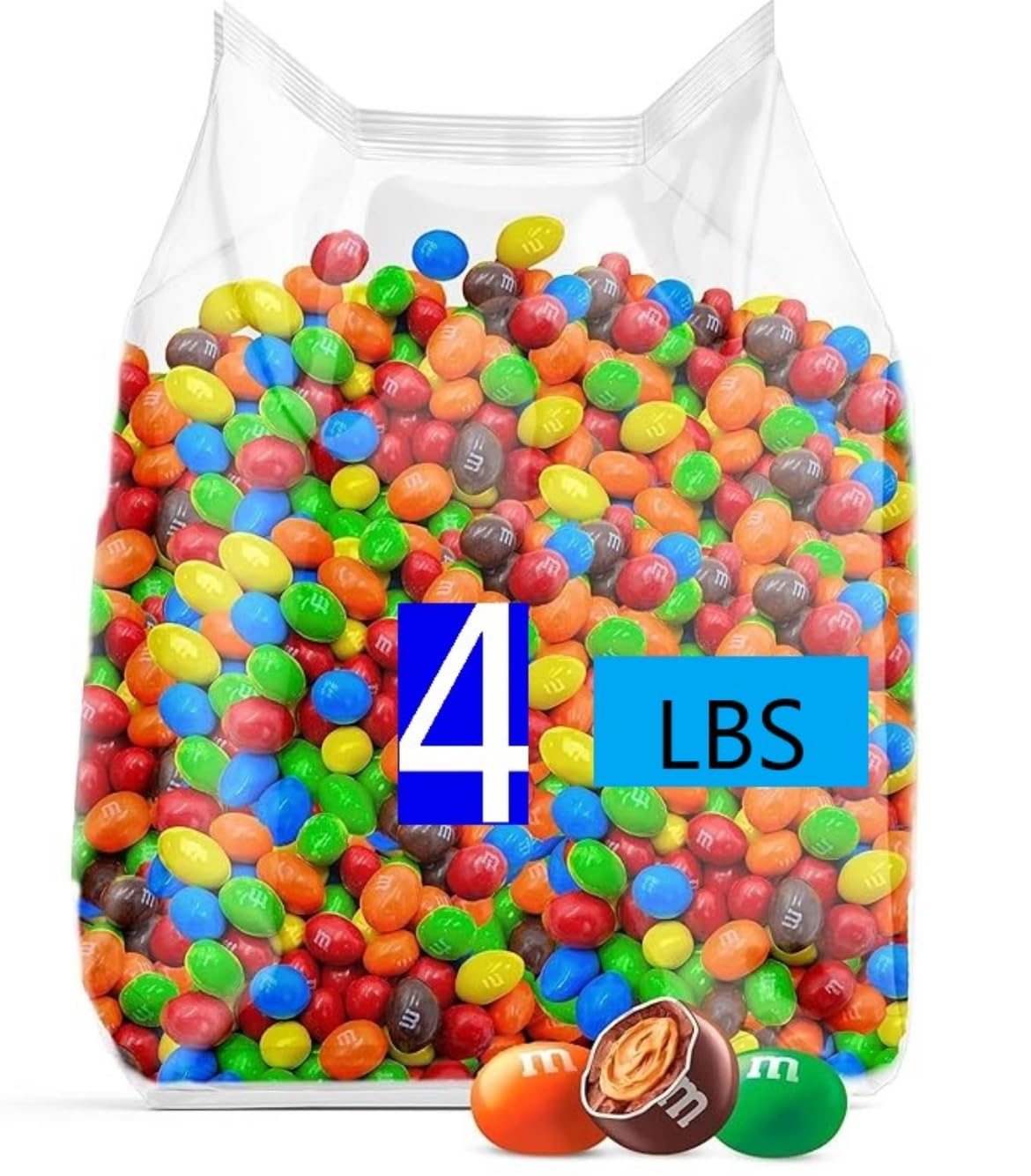 Peanut Chocolate Candy, Easter Pastel Colors, 4 LBS