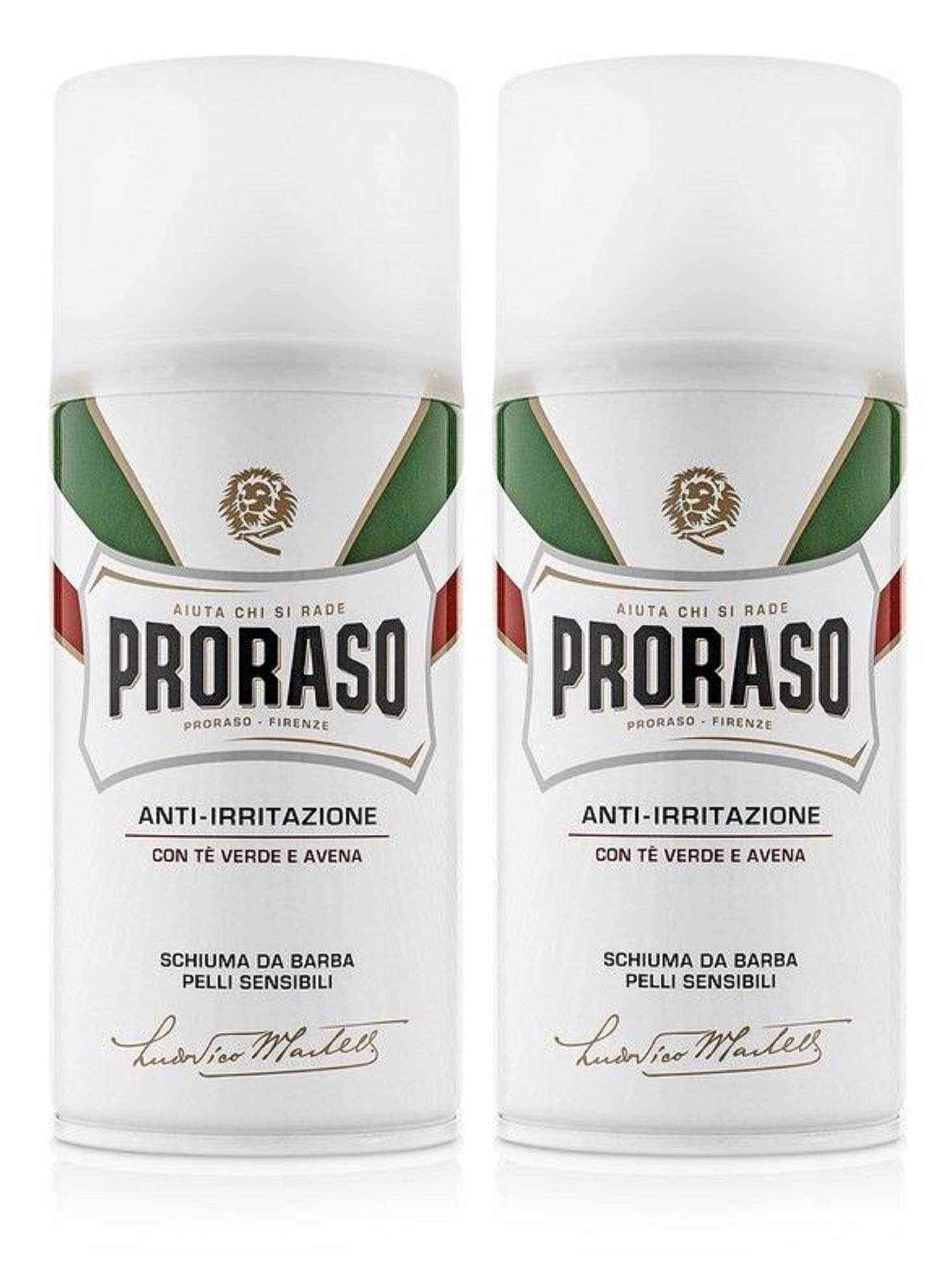 Proraso Schiuma da barba bianca, 300 ml, confezione da 2