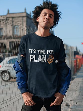 Ultrabasic Graphic Men's It's Time for Plan B Bitcoin T-Shirt BTC HODL Tee Crypto Gift Idea