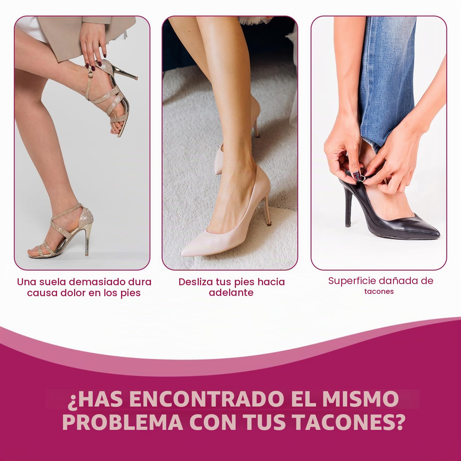 Plantillas invisibles 3/4 para mujer, paquete de 4 unidades, evita deslizamiento, absorbe golpes y sudor, para tacones altos, sandalias, bailarinas, talla S