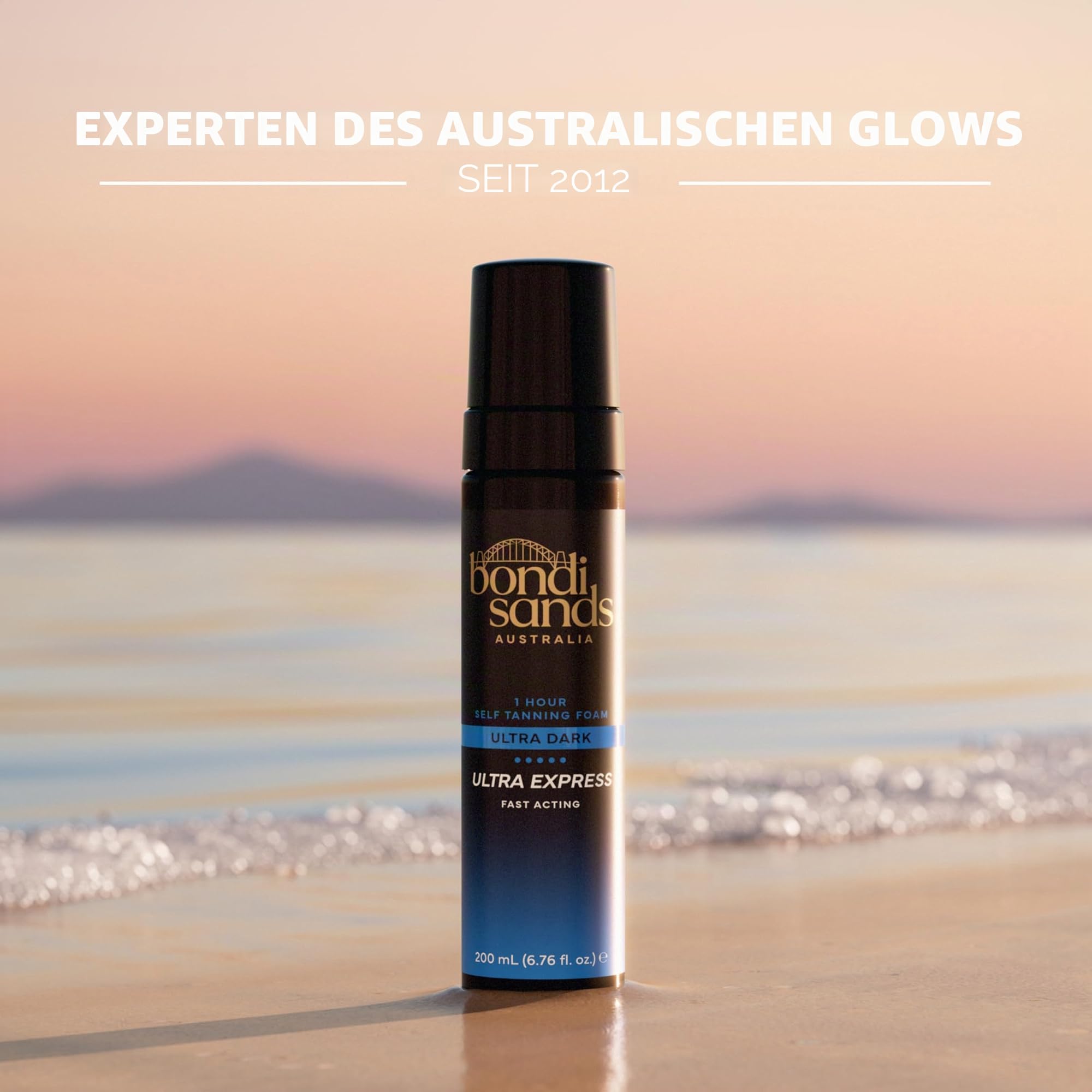 Bondi Sands Selbstbräunungsschaum - Self Tanning Foam Ultra Express Ultra Dark - Schnell wirkend in 1 Stunde – Für intensive Bräune - Inhalt: 200 ml