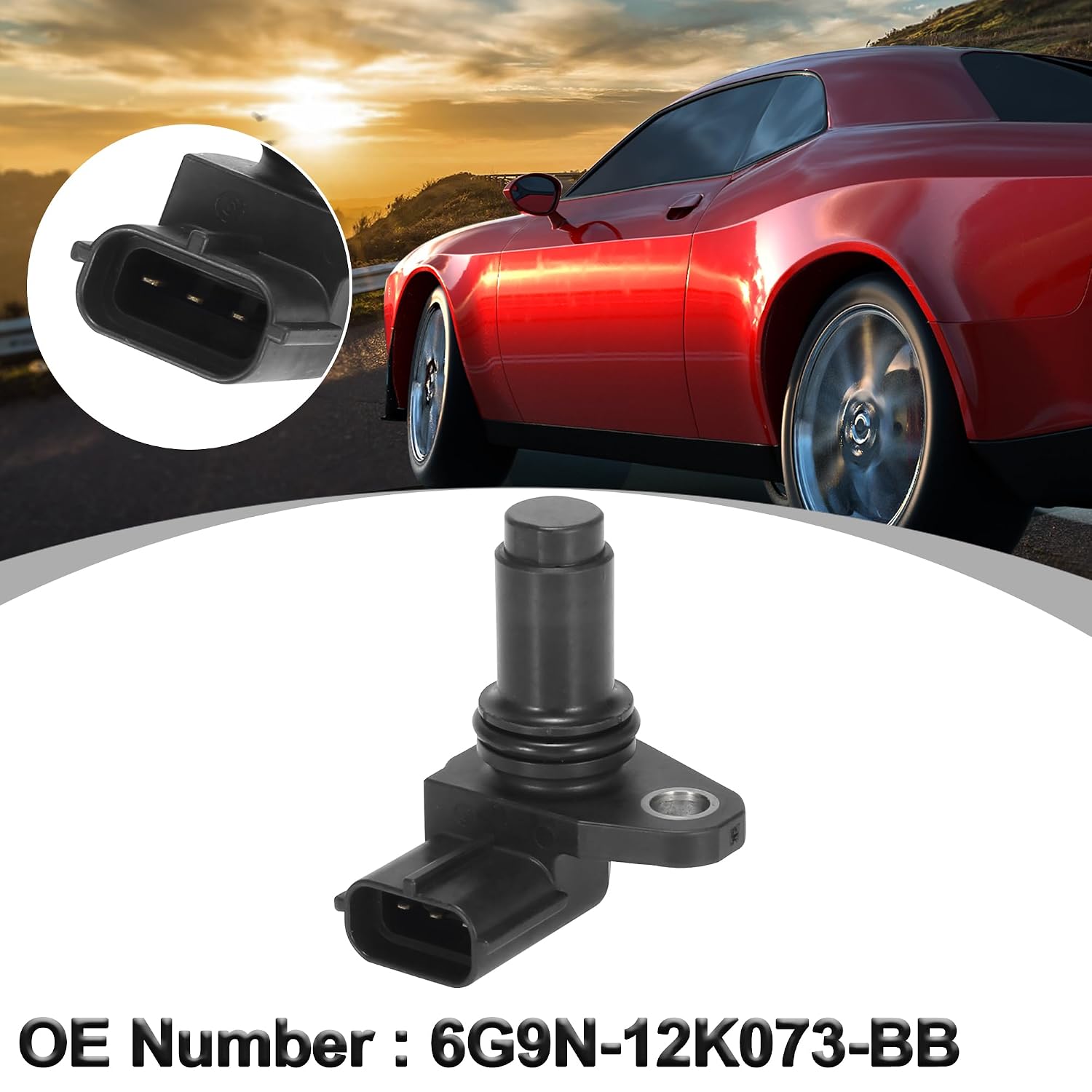 X AUTOHAUX 6G9N-12K073-BB Car Engine Camshaft Position Sensor for Jaguar XE XF XJ XJR F-Type