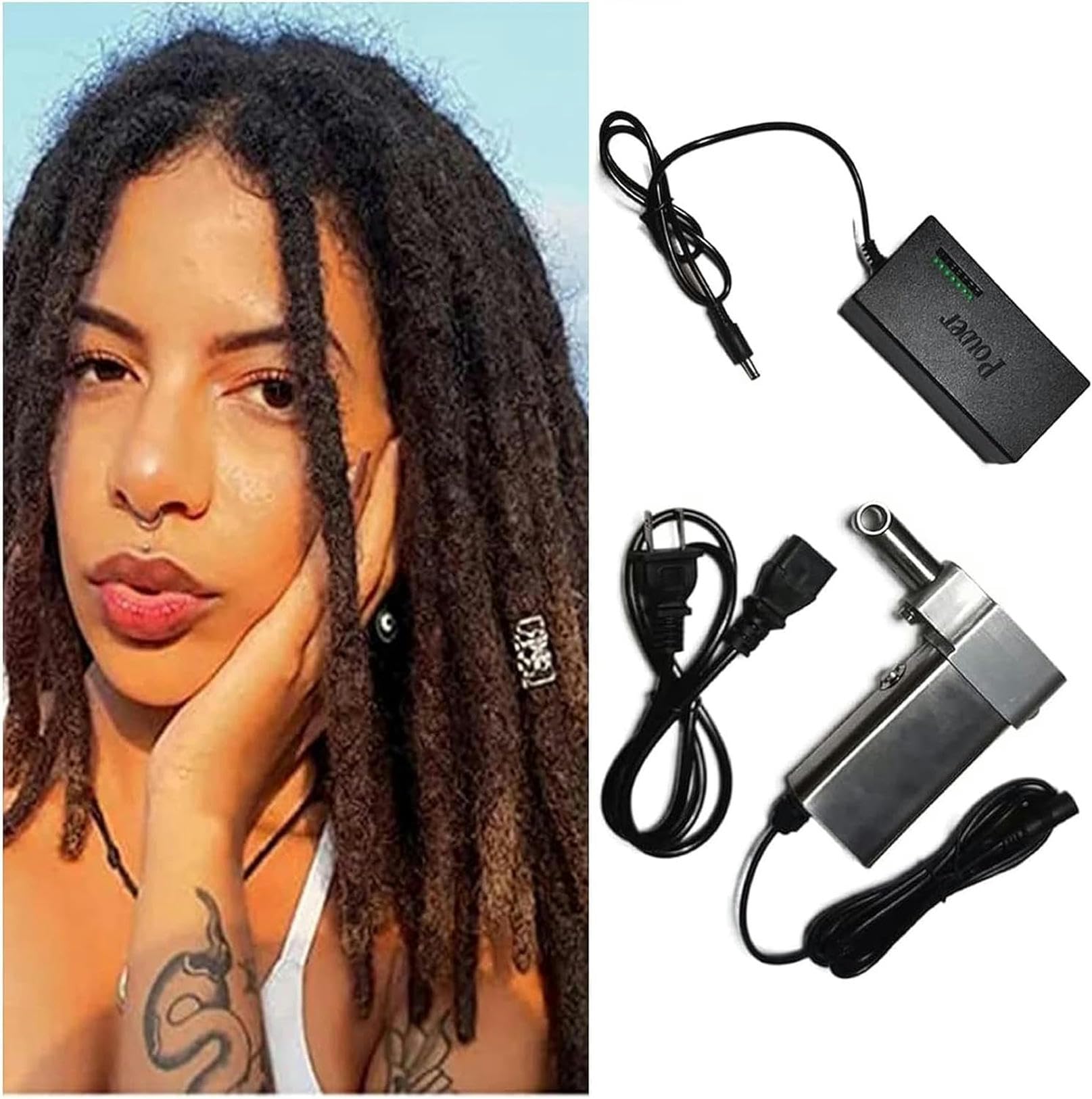 Machine à dreadlocks électrique pour réparer les racines et tresser sur la tête