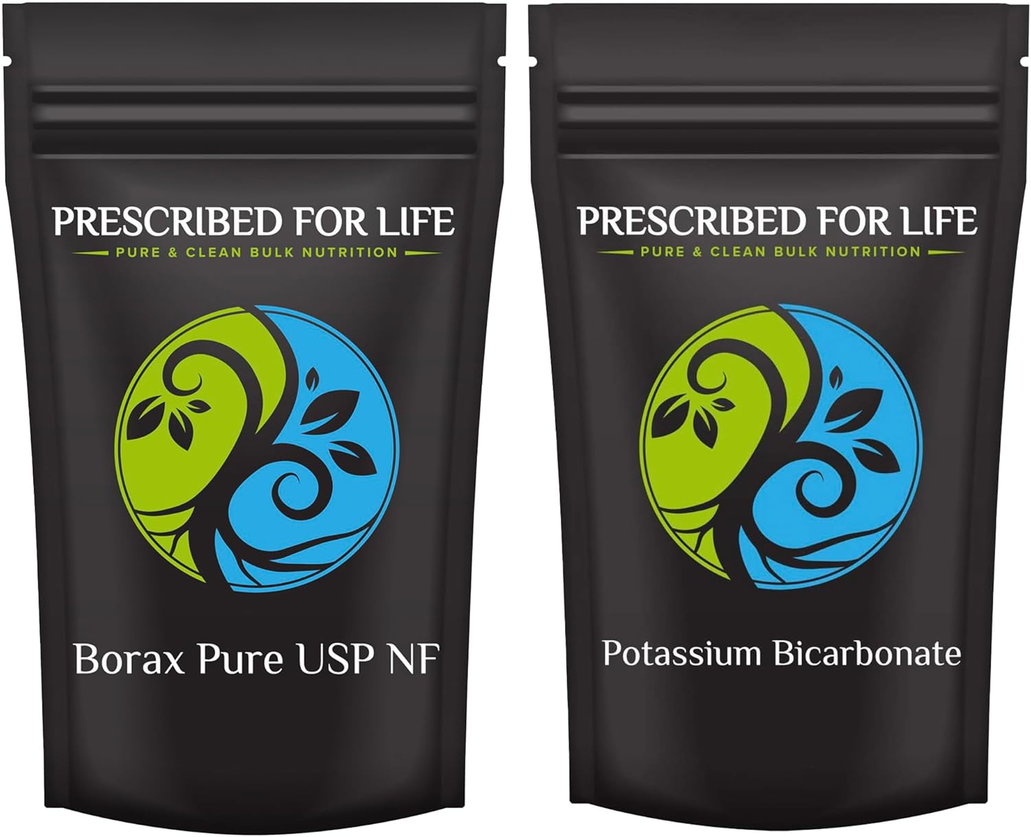 Prescribed For Life Borax Powder (340 g) + Potassium Bicarbonate Powder (1 lb) Bundle | Natural, Non GMO, No Fillers, Gluten Free