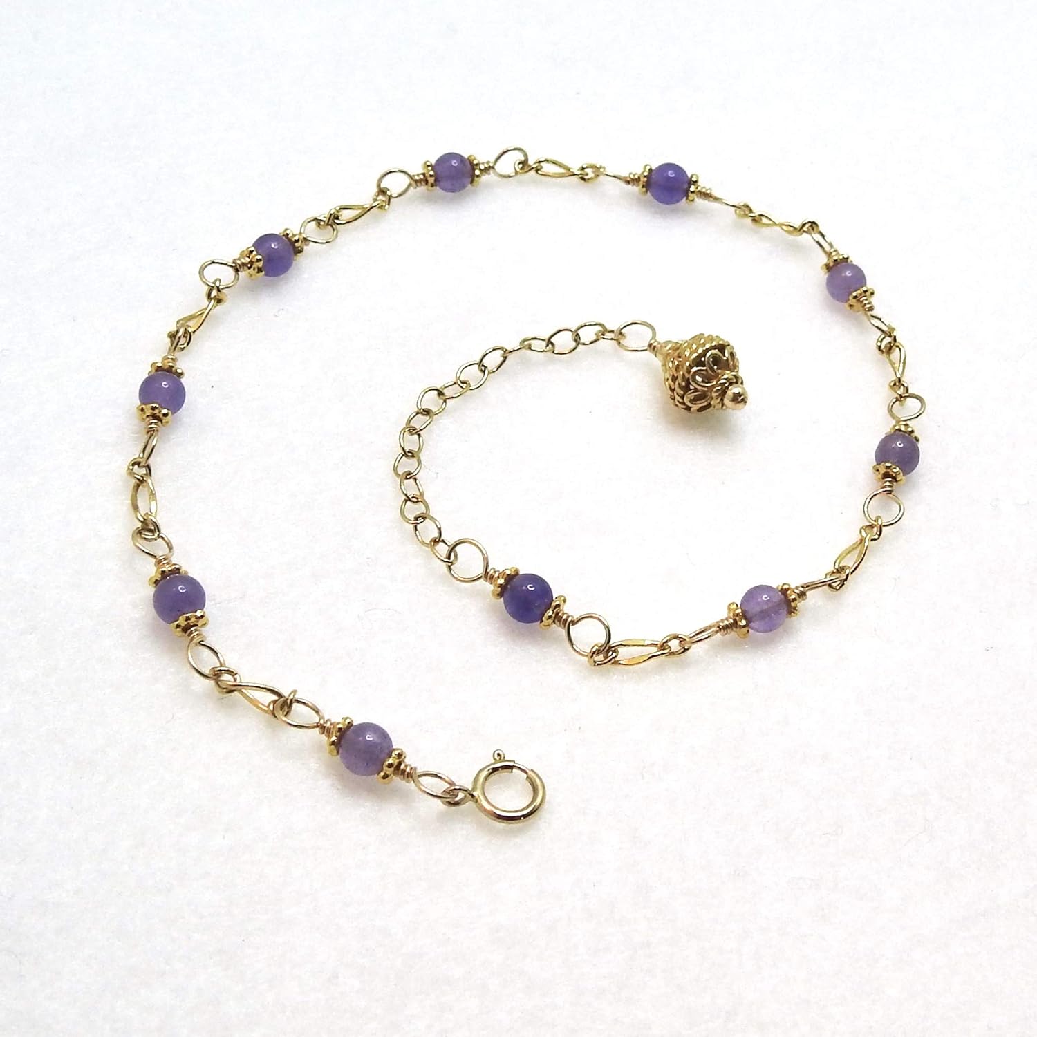 purple ankle bracelet