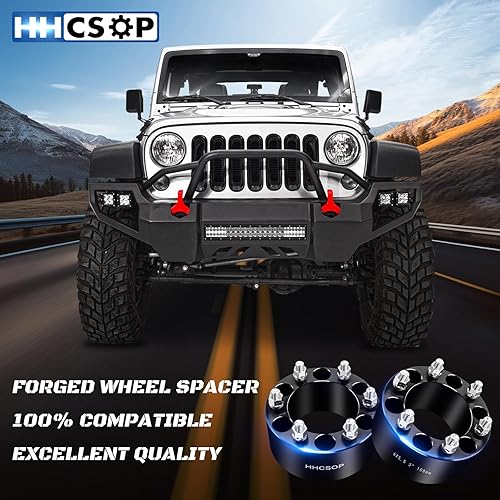 Vista 6 de HHCSOP Espaciadores de rueda de 6 x 5.5 pulgadas de diámetro de 3 pulgadas (2.953 in) con pernos M14x1.5 para Chevy Silverado Suburban Avalanche