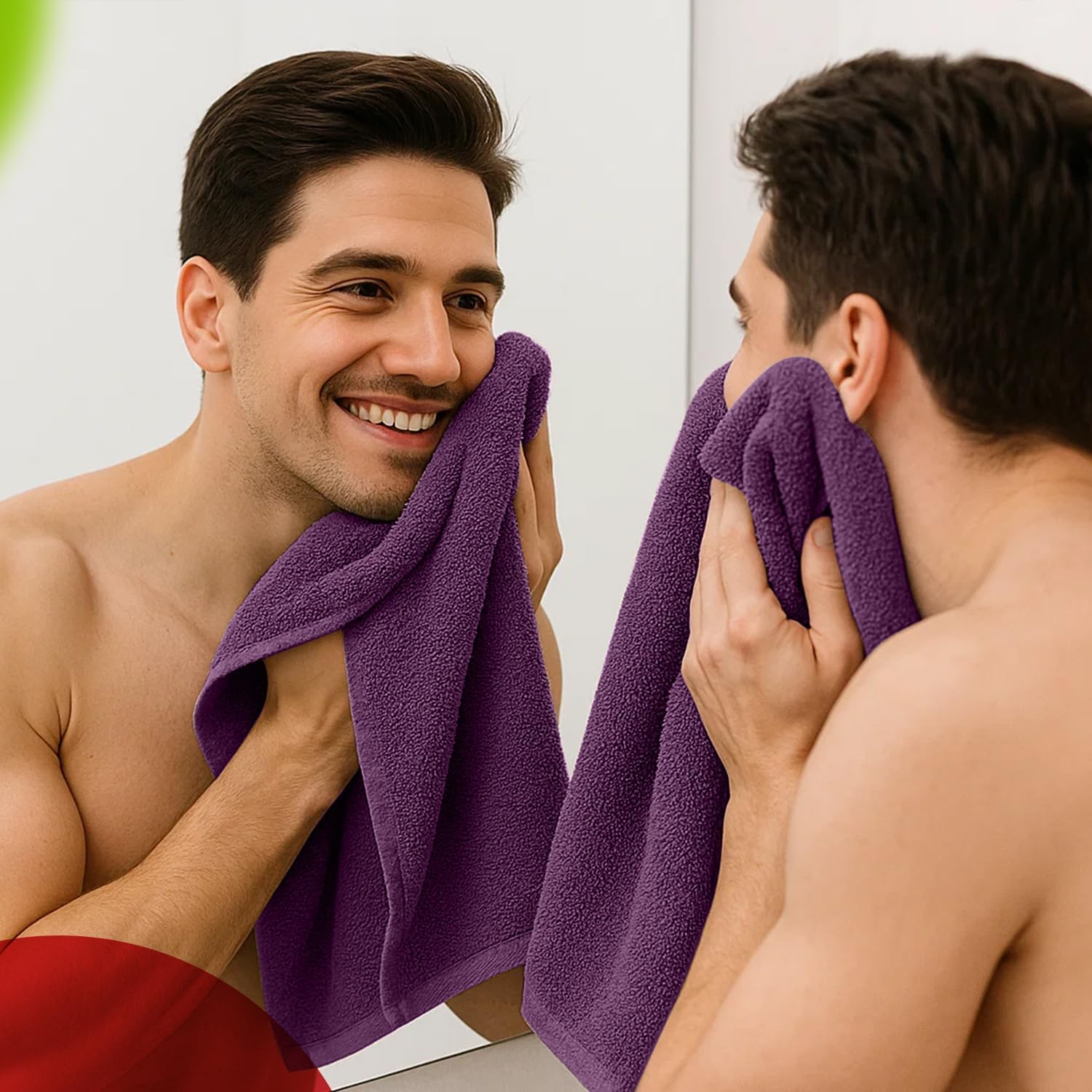 RIVERSIDE 100% Ring Spun Cotton Bath Towels Set of 4 (27x54) & Hand Towels Set of 6 (16x28) - Luxury 600 GSM, Soft, Quick Dry & Highly Absorbent Towels for Bathroom, Gym, Spa & Hotel