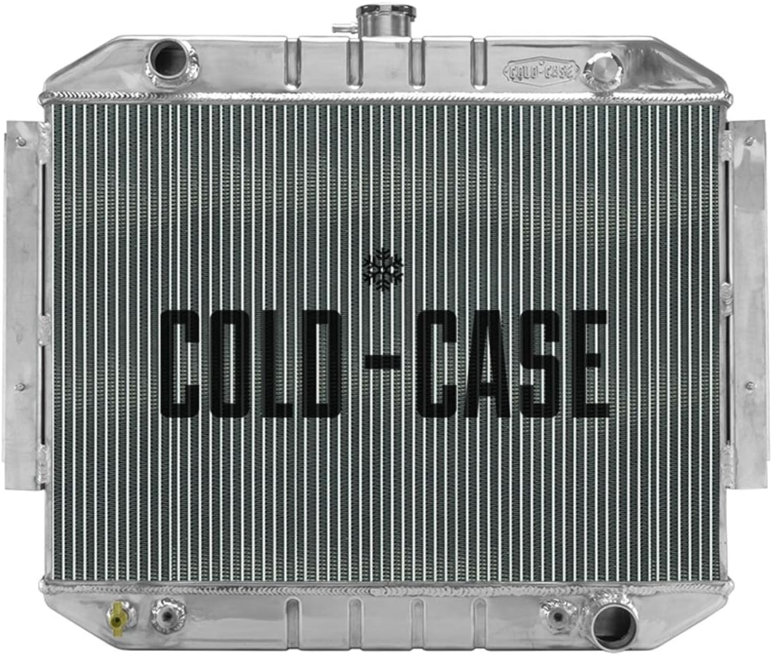 COLD - CASECold Case Radiator, 30 in W x 24.5 in H x 3 in D, Driver Side Inlet, Passenger Side Outlet, With Air Conditioning, Aluminum, Polished