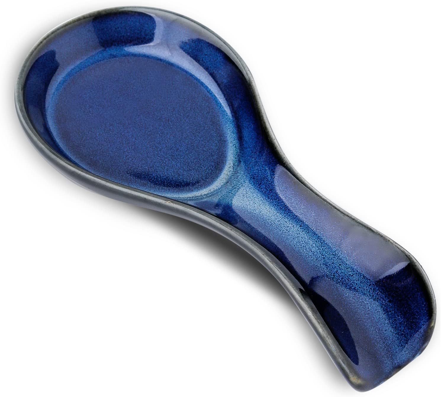 KQRIV Porcelain Spoon Rest for Stove Top Extra Large Blue