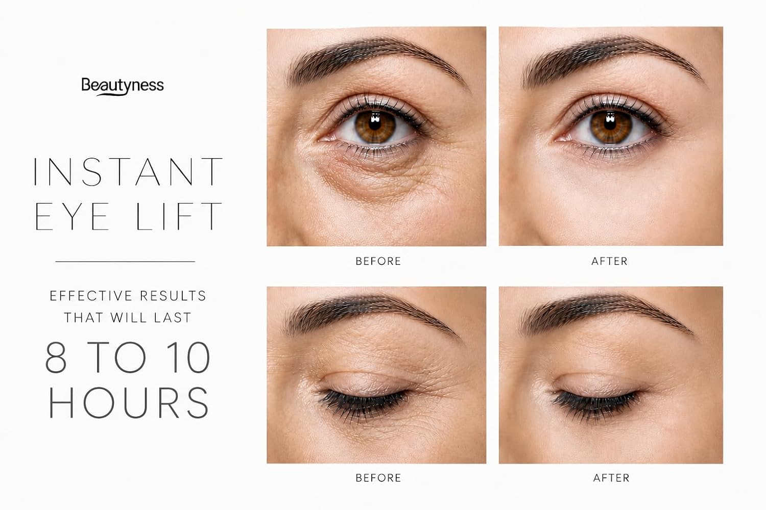 Instant Ageless Eye Cream – Anti Wrinkle Cream, Removes Under Eye Puffiness, Bags, Expression Lines, & Dark Circles. Powerfully Tighen & Lifts Sagging Skin. Disappears Before Your Eyes In Minutes.