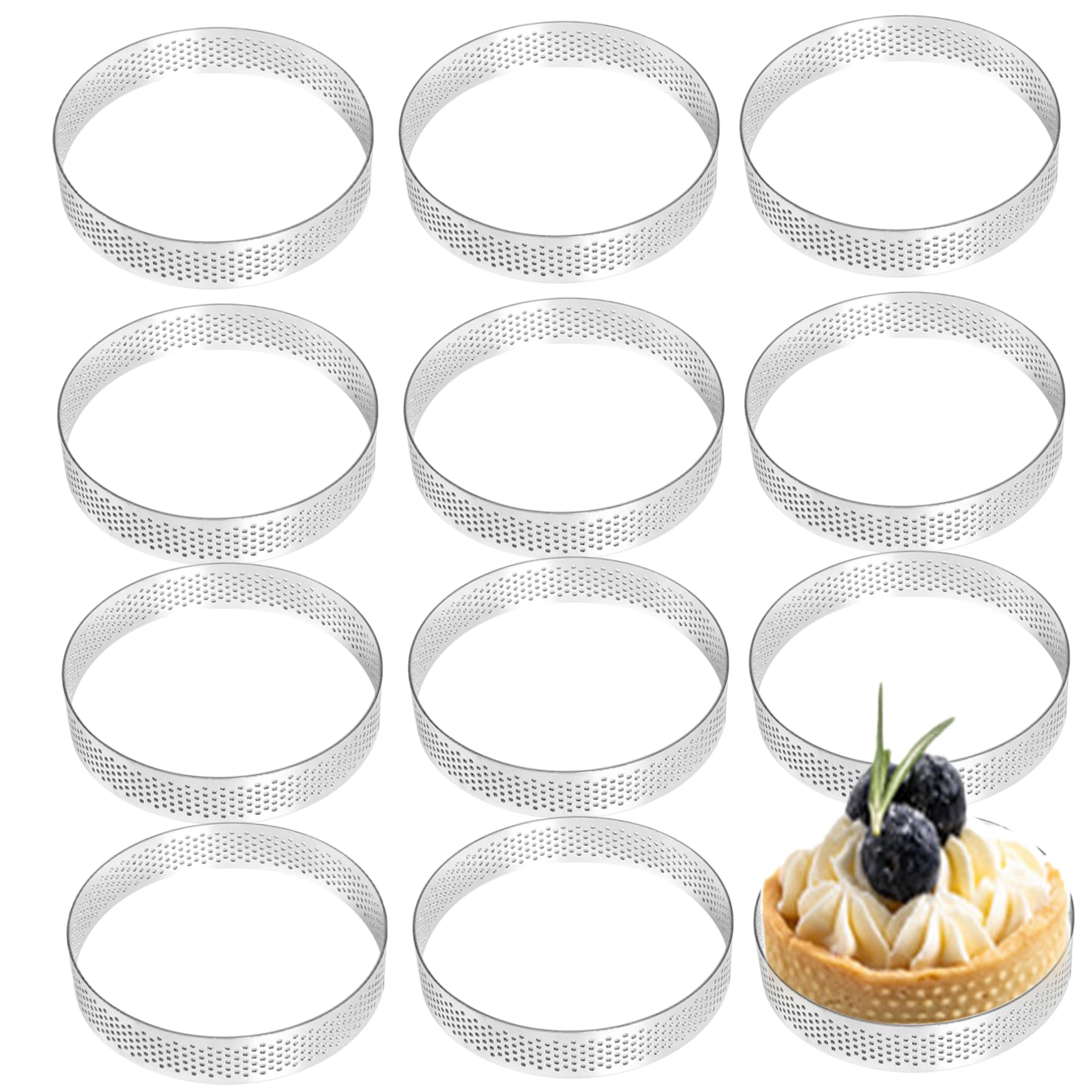 Anillo tarta antiadherente de 3.2 pulgadas para conseguir masas muy crujientes