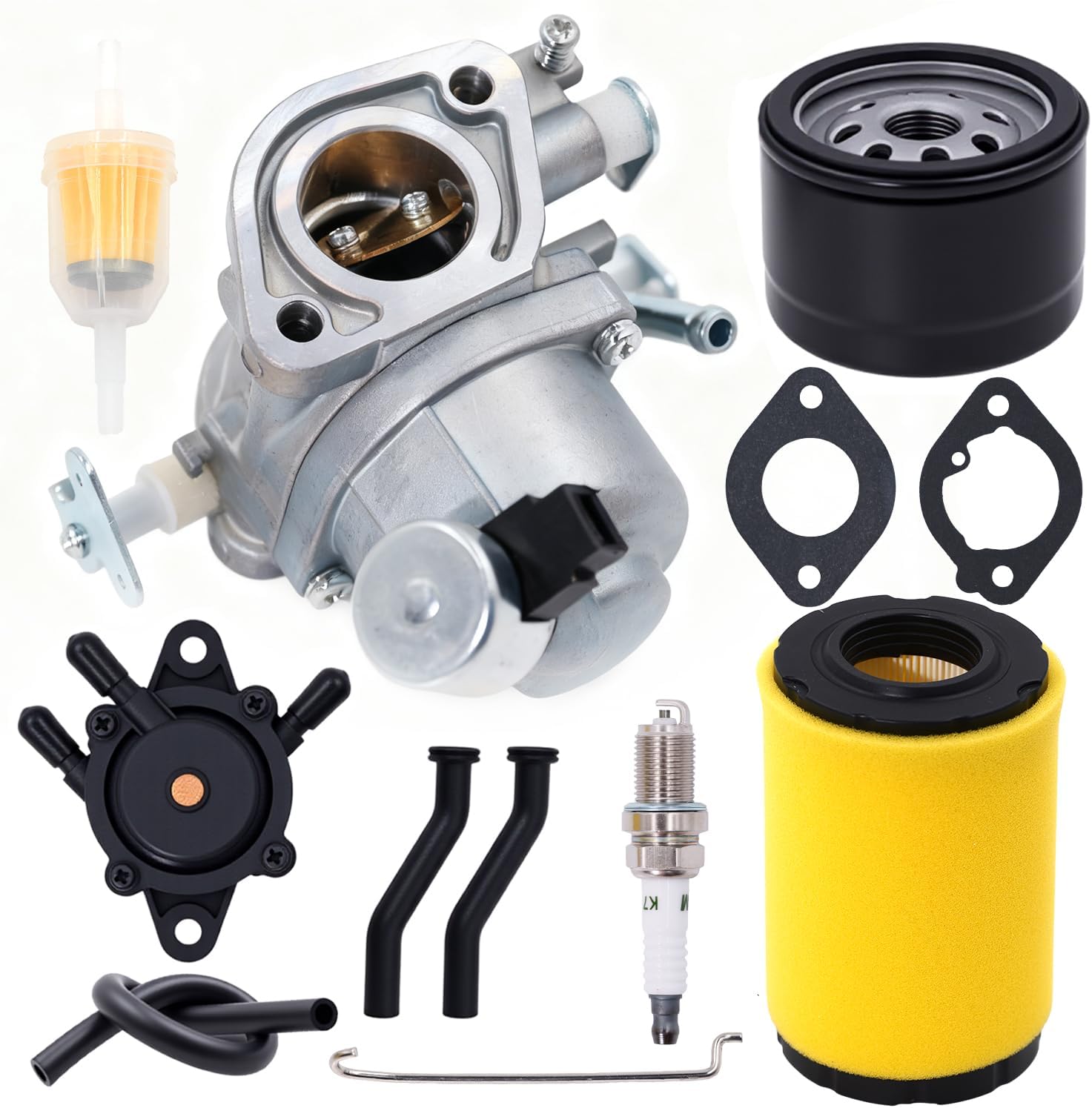 Z335E Carburetor with With Air Filter & Fuel Pump Fit for John Deer Z355E Z345R Z345M Z355R 46’’ 48’’ Mower Mower Replace 591334 796031 594201
