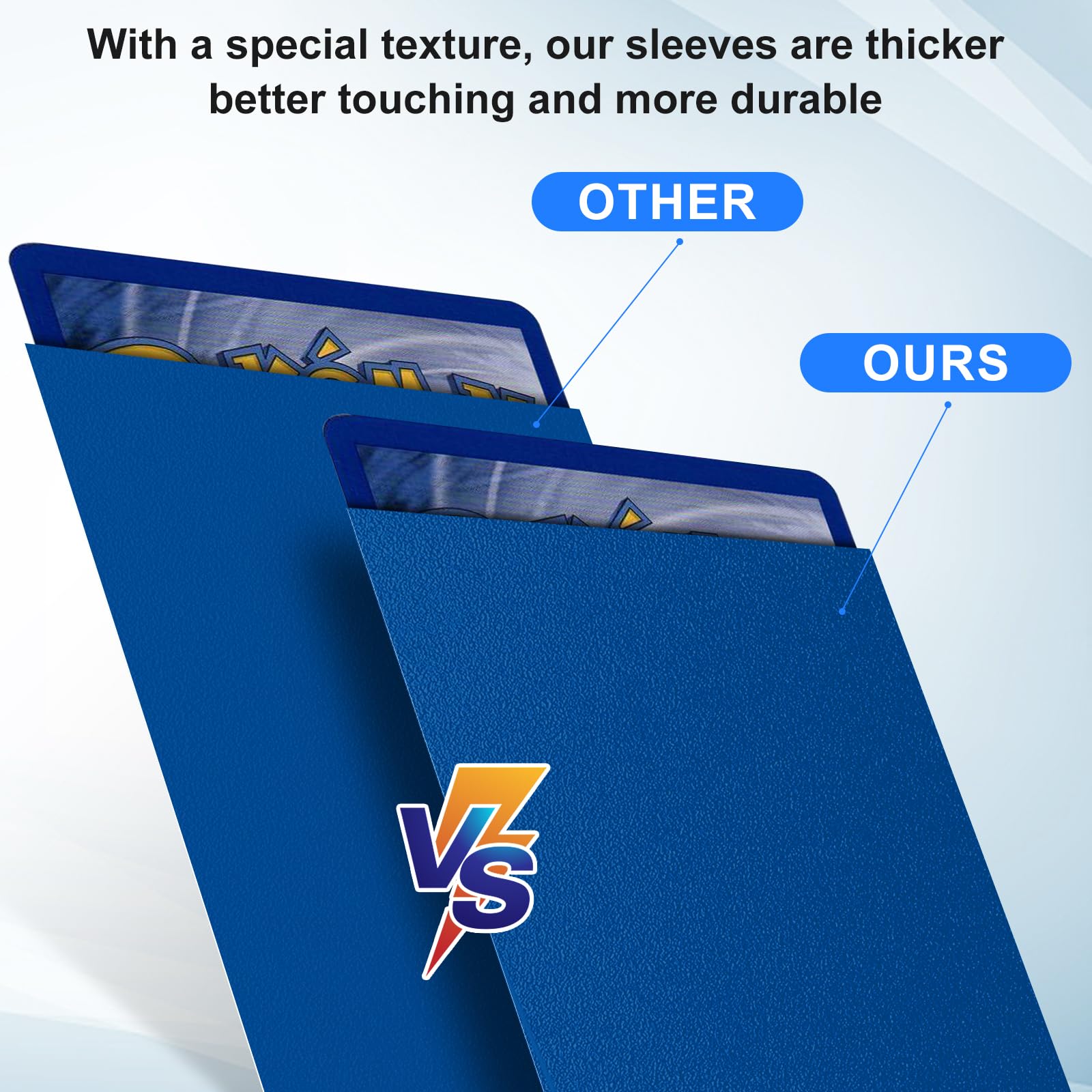Night Blue Card Sleeves Fit for MTG 300 Pieces Perfect Fit Standard Card Sleeves for Trading Card Sports Cards Baseball Cards TCG Yugioh Magic,Affordable Sturdy and Nice Shuffling - Image 4