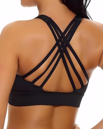 Sports Bras for Women High Impact Sports Bra - Removable Padded Yoga Racerback Bra Workout Crop Tops