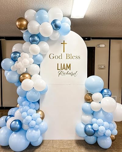 Vista 61 de Kit de arco de globos rosados, 140 globos color rosa metálico claro pastel y blanco con guirnalda de globos de confeti rosa para cumpleaños, bodas