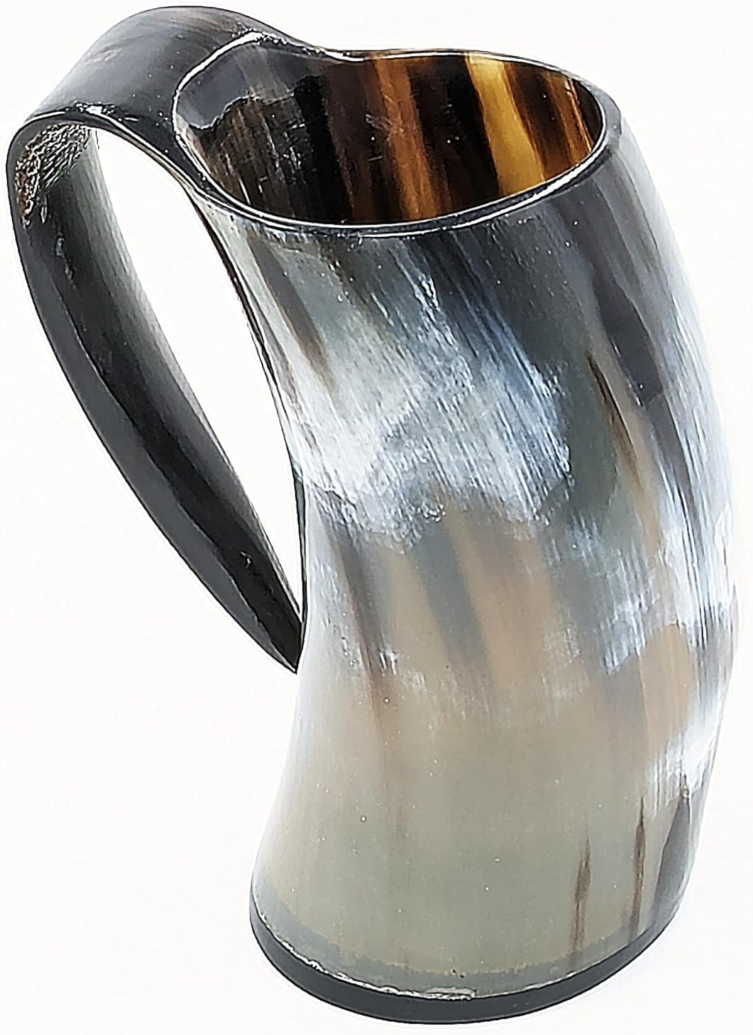 Viking Horn Mug - 100% Authentic 16-20oz Ultimate Unique Handmade Viking Ox Horn Norse Mug For Hot & Cold Drinks-Gift For Men And Women- Food Grade Medieval Style Man's Beer - View #3