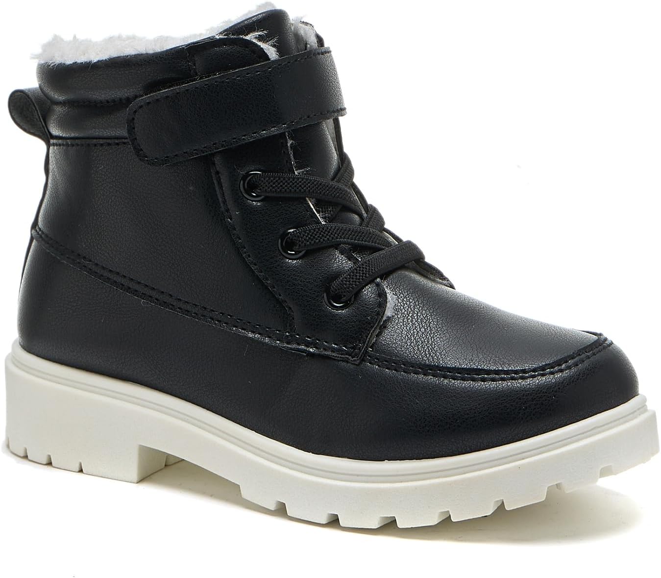 Daclay Kids Boots Children Boys and Girls Candy-Colored Waterproof and Velvet Boots - Image 5