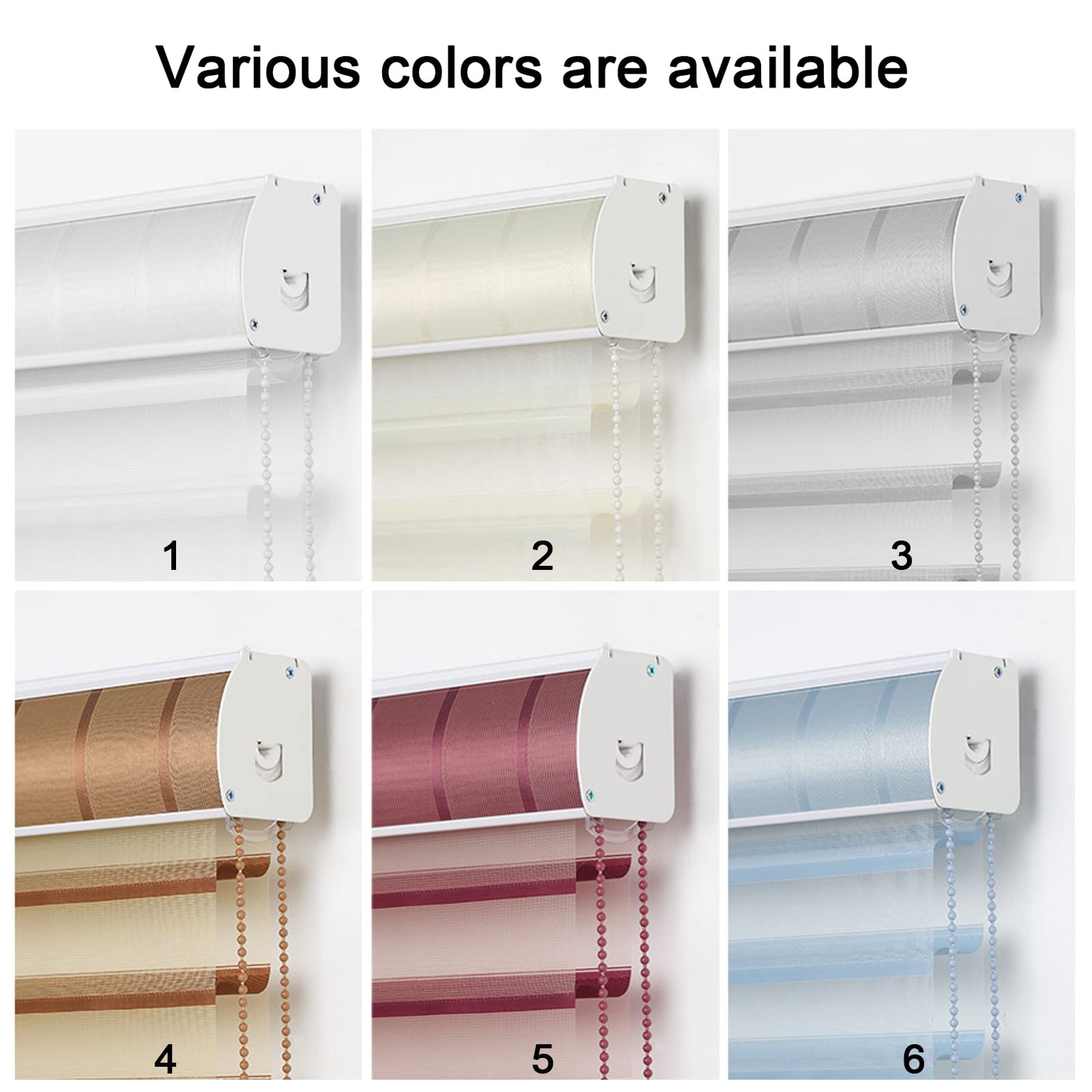 Store Enrouleur Jour et Nuit,Store Zébre,Rideaux Occultant Isolant,Translucide,Protection Vie privée,pour Chambre,Salon,Cuisine,Salle de Bain,Personnalisable (W65xH210cm(26x83in))