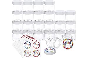 6-Ounce Clear Slime Containers