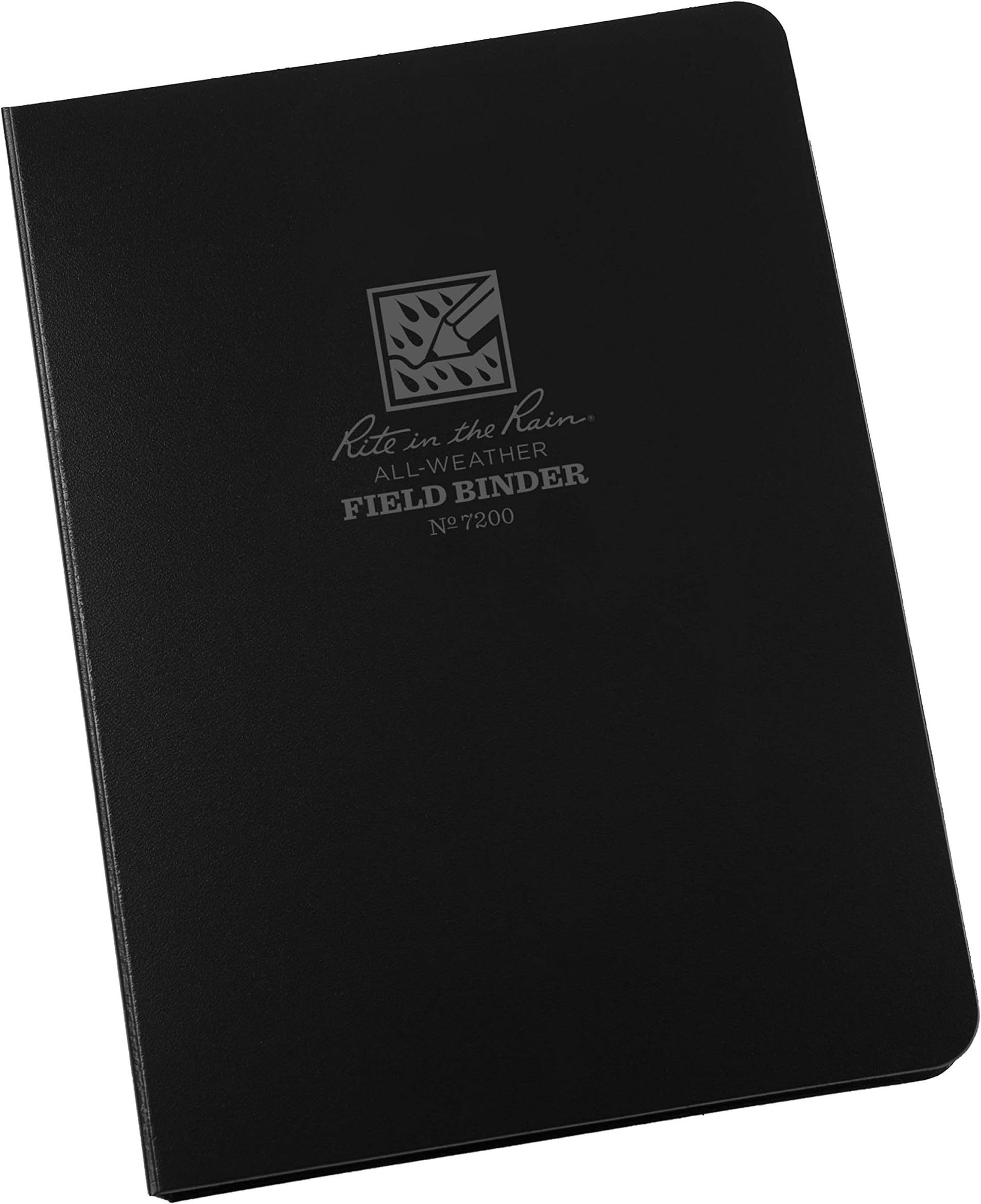 Rite in the Rain Weatherproof 1/2" Ring Binder, 5.625" x 7.875", Black Binder (No. 7200)