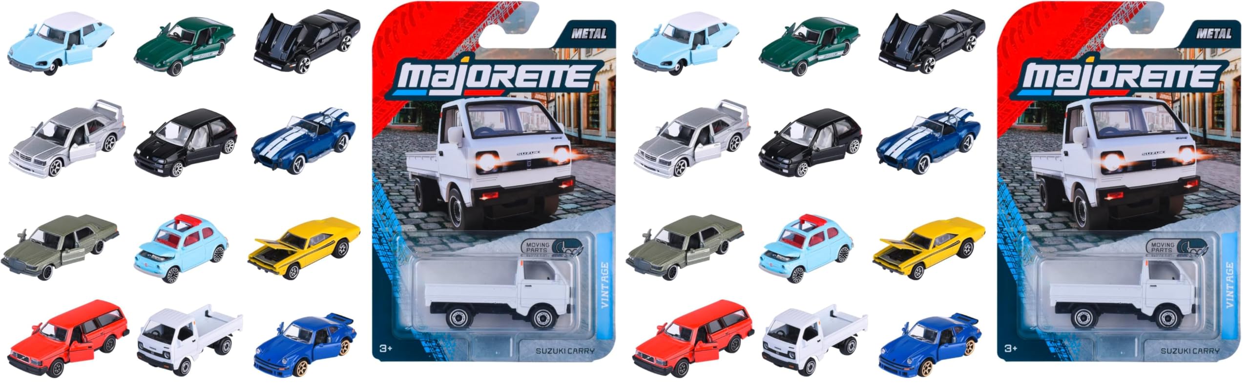 Coffret Majorette Vintage Racing – 5 Voitures De Légende En Métal – Shelby, Datsun, Alpine, Porsche, Jaguar – Dès 3 Ans