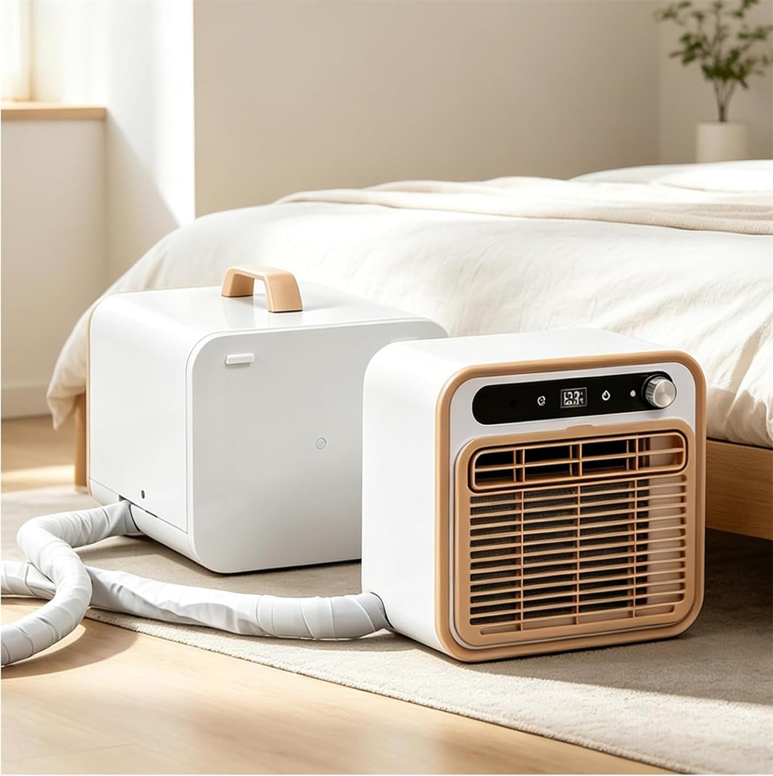 GYQSSD 5000 BTU Portable Split-System Air Conditioner, Quiet Camping AC Unit with WiFi & Remote Control, 12H Timer, 130m³/h Airflow, for Tent, RV, Truck, Caravan & Bed