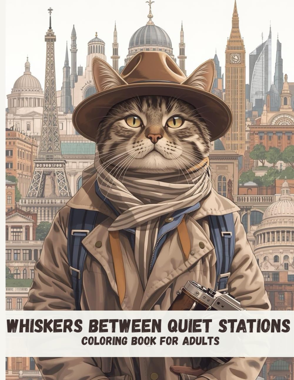 Whiskers Between Quiet Stations: A Relaxing Adult Coloring Book Inspired by Trains, Old Stations, and Slow Travel