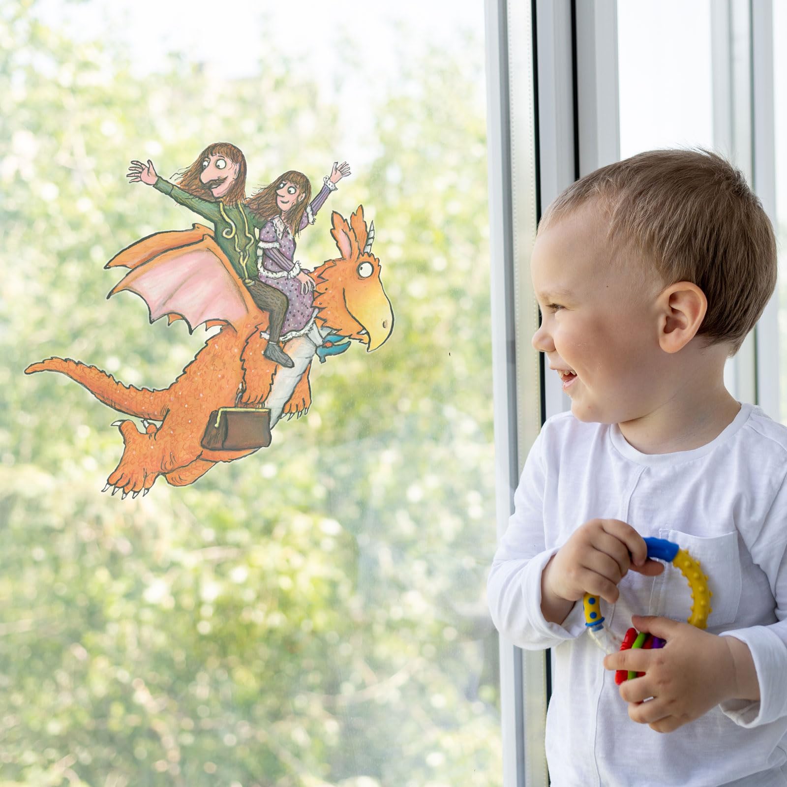 Stickerscape The Flying Doctors - Regular Zog Window Sticker (The Flying Doctors - Regular) | Gruffalo And Friends Window Stickers, Gruffalo Window Stickers, Child’s Bedroom Window Decor| Easy To Apply, Cleanly Removable