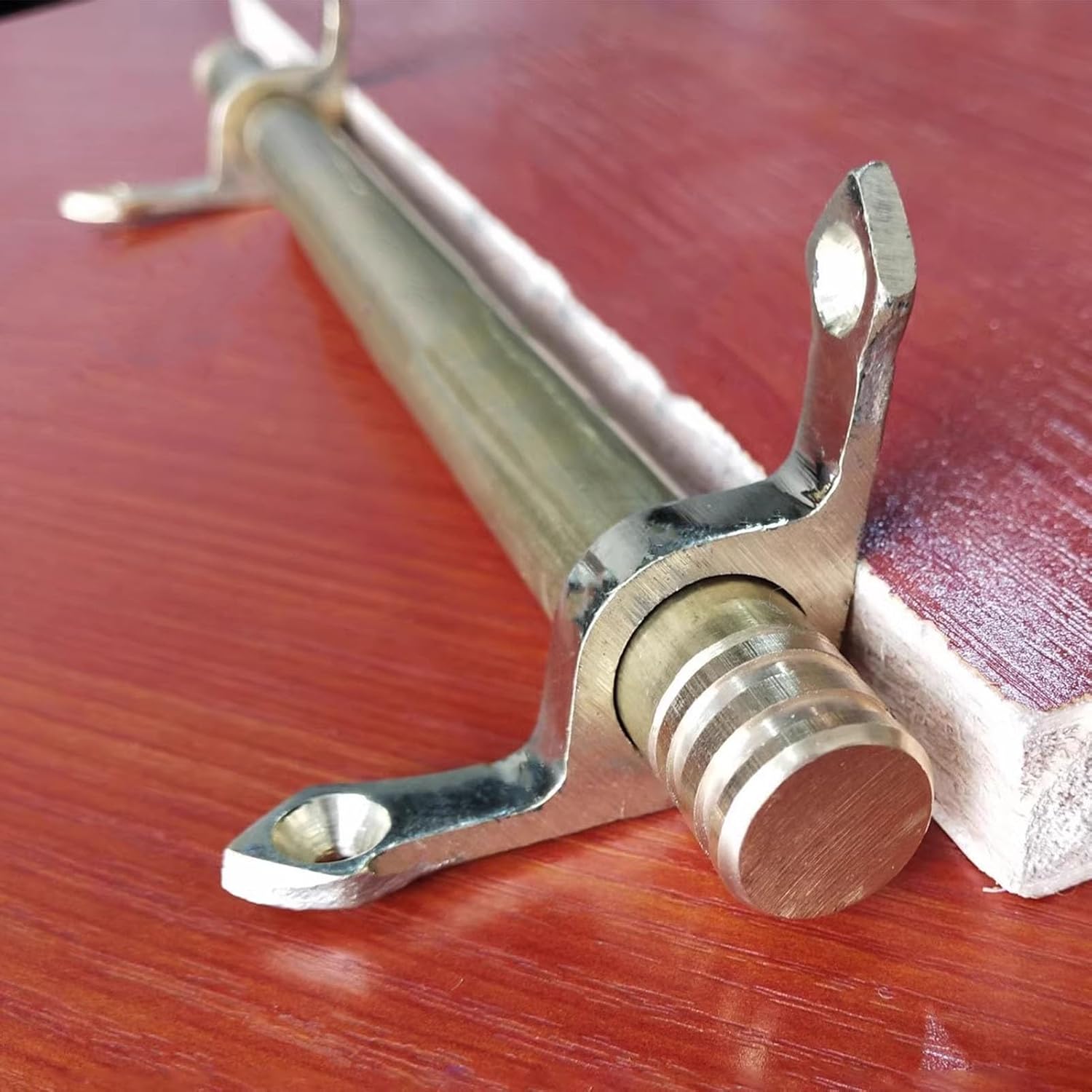 Antique Brass Stair Rods - 16mm Thick Tubular Carpet Fixing Poles, 2/10/12/13 Pcs for 8mm Stair Runner, 20-39in Staircase Bracket Hardware (1pc, 24in/61cm)