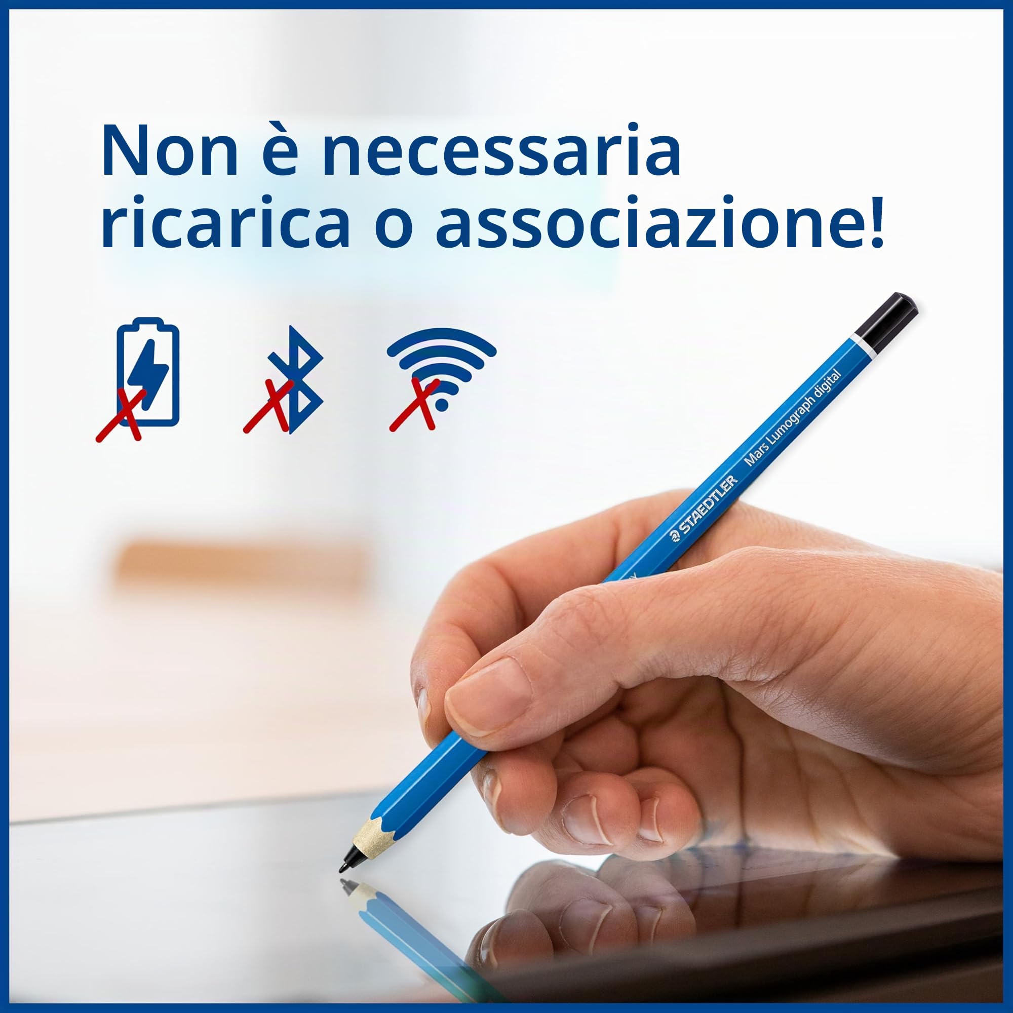 Staedtler Mars Lumograph Digital Classic 180 22. EMR, pennino capacitivo per scrittura digitale e disegno su touch screen EMR (classica forma esagonale, 4.096 livelli di pressione, punta fine 0.7 mm)