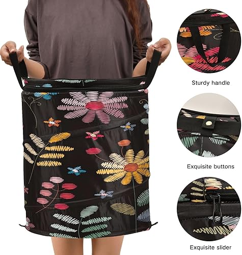 Miniatura 3 de bags accessories collapsable large storage bins with lids for kids Beautiful Colorful Flowers,bolsa para la ropa sucia