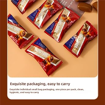 Toffee Bar Miniatures - 500g Holiday Mini Bars - Smooth and Crunchy Bites - Individually Wrapped Pieces - Mini Bars Chocolate Toffe (250g/Bag About 34 Capsule)
