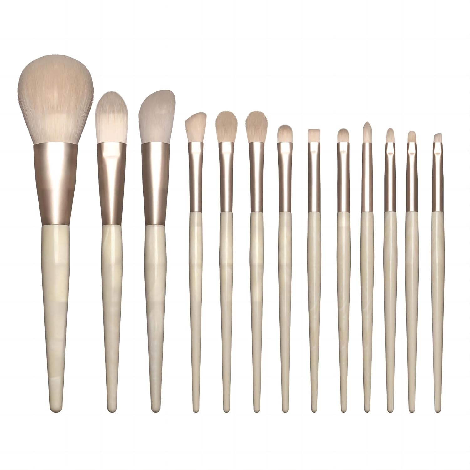 BRUSH ARTIST 13 PCs Premium Synthetic Champagne Makeup Brush Set with Cotton Cosmetic Bag, Foundation Sponge, Face Powder Brush, Contour Brush, Blush Brush, Eyeshadow Brush, Concealer Brush BRUSH ARTIST 13 PCs Premium Synthetic Champagne Makeup Brush Set with Cotton Cosmetic Bag, Foundation Sponge, Face Powder Brush, Contour Brush, Blush Brush, Eyeshadow Brush, Concealer Brush