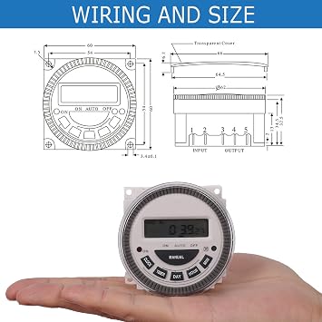 Timer Digital Switch Programmable 7-Day - Nopwer Pool Gate Sprinkler Light Control Heavy Duty Electrical 120V