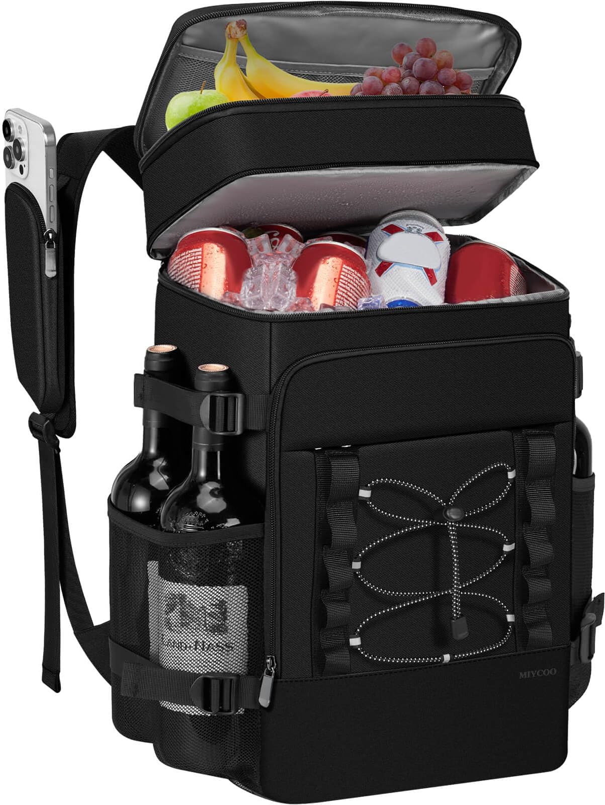 MIYCOO Cooler Backpack - 40 Cans Insulated Backpack Cooler for Men & Women, Portable 2 Leak Proof Compartments Coolers Bag for Beach Travel Picnic Lunch Hiking BBQ Camping