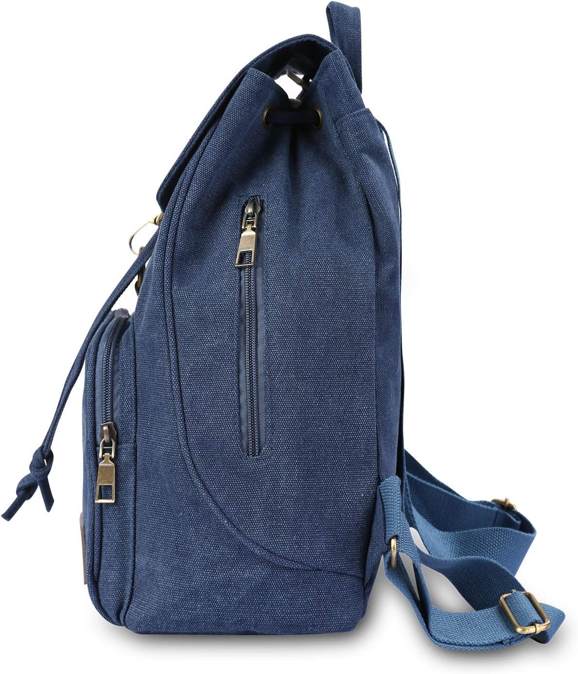 Canvas Fashion Backpacks Purse Casual Outdoor Shopping Daypacks Sports Rucksack Hiking Travel Multipurpose Bag Navy Blue - Image 3