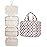 Narwey Hanging Toiletry Bag for Women Travel Makeup Bag Organizer Toiletries Bag for Travel Size Essentials Accessories Cosmetics (Dusty Pink Checkerboard (Medium))