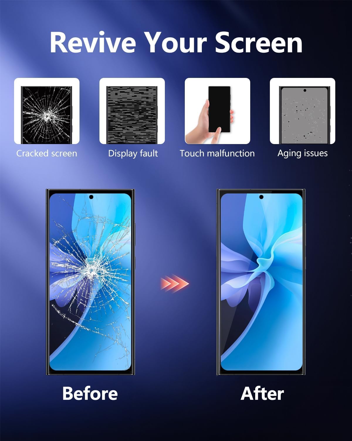Wersja UE wyświetlacz OLED do Galaxy S24 Ultra 5G LCD ramka