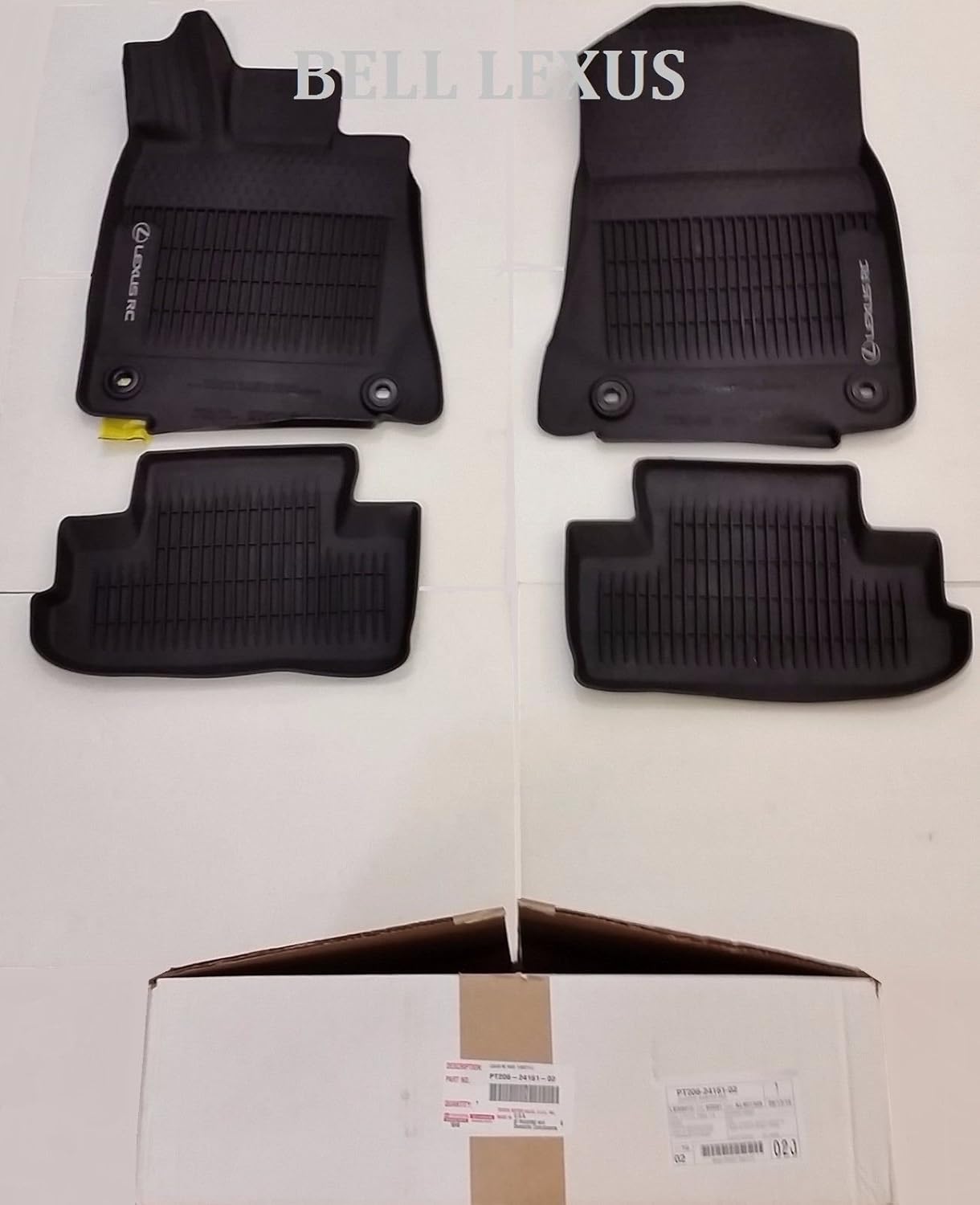 LEXUS Factory All Weather Floor MAT Liner Set 2015-2022 RC350 RC300 RWD Black
