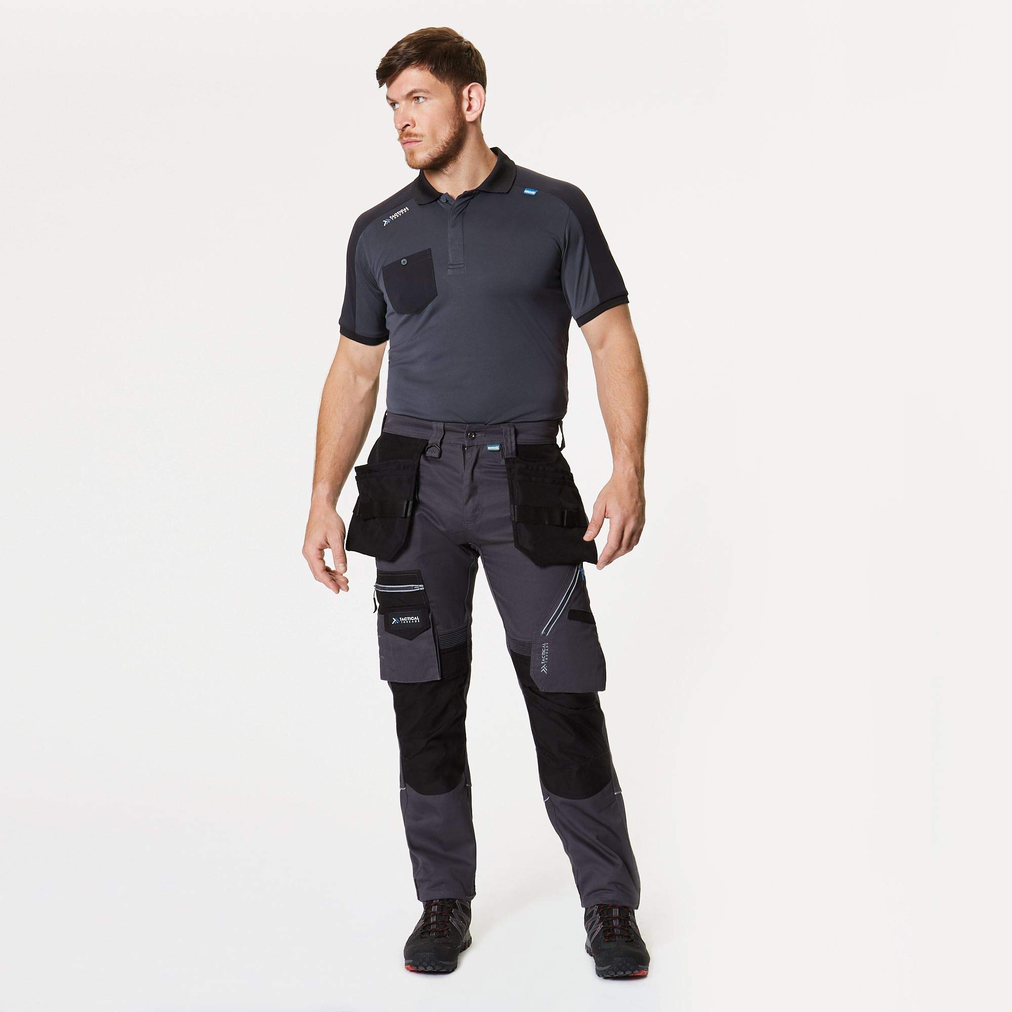 Regatta Pantaloni Da Lavoro Tactical Threads Execute Multi Tasca Con Rinforzi Trousers, Uomo, Iron, 38"