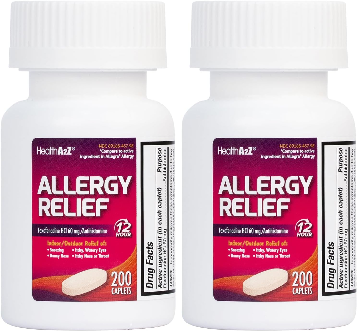 HealthA2Z® Fexofenadine 60mg 12-Hour Allergy Relief, Antihistamine, 120 Ct — Amazon image 10