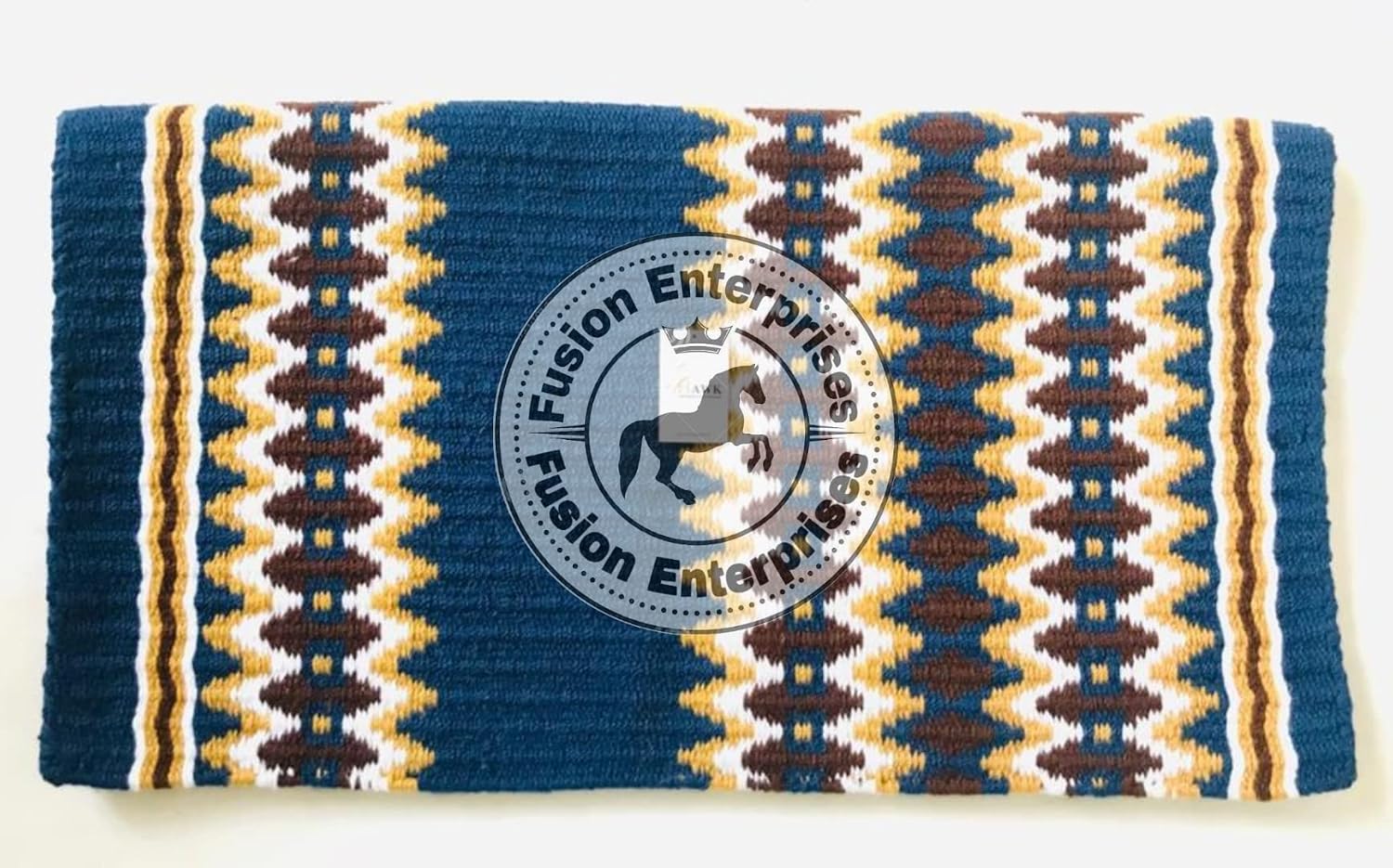 Handmade Western Show Saddle Blanket | Genuine New Zealand Wool Pad | Custom Equestrian Gear AM-484
