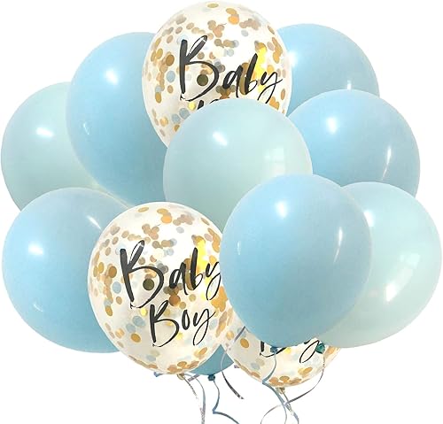 Miniatura 7 de Globos cromados metálicos, color rosa y azul, globos de confeti para bodas, cumpleaños, revelación de género, decoración de fiesta de baby shower,