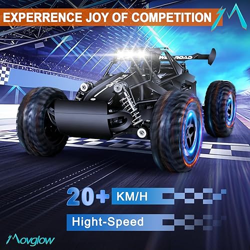 Miniatura 3 de Coche de control remoto, autos RC 116 2WD con luces LED, camiones RC para edades de 4 a 12 años y adultos, control remoto de 2.4 GHz, sin demora,