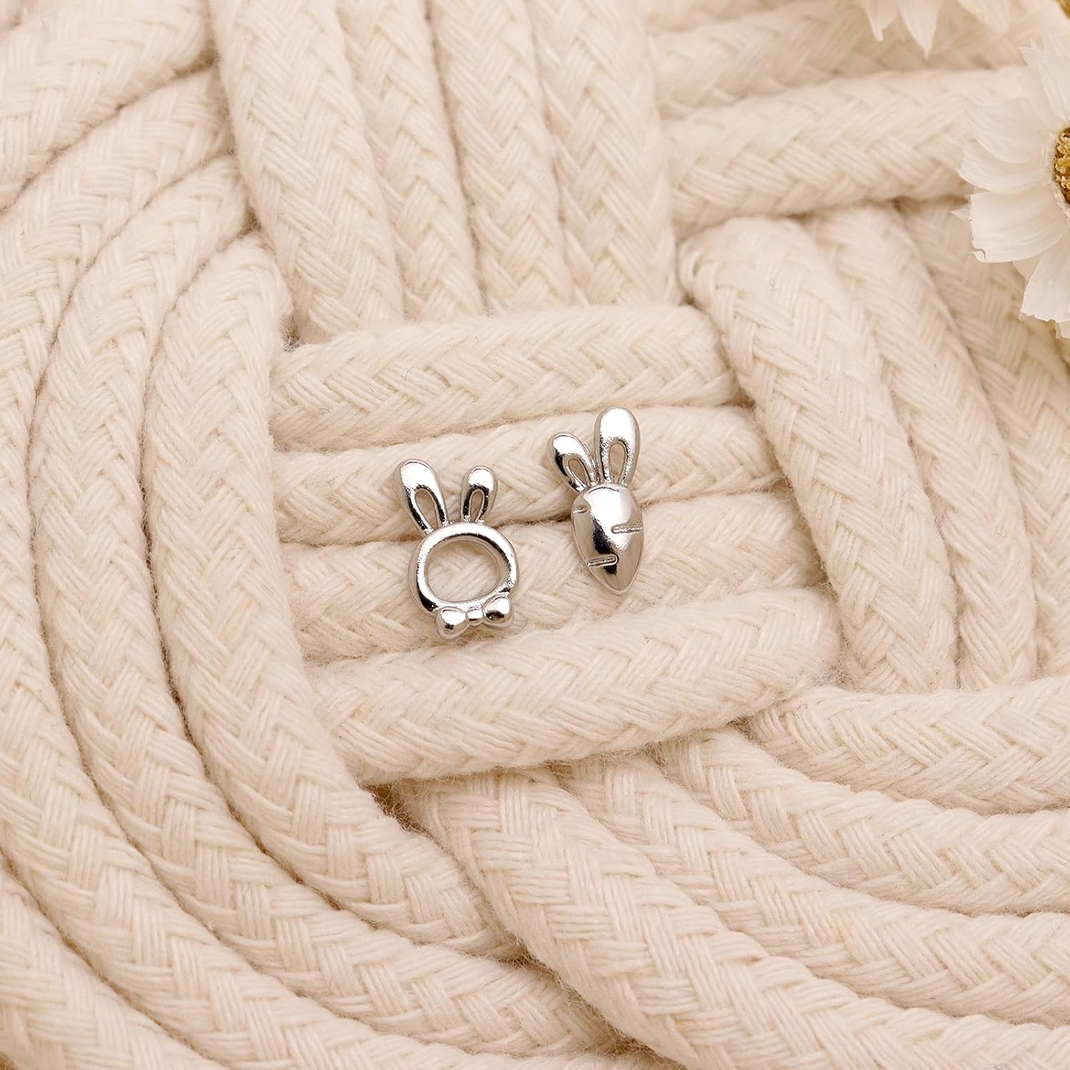 Sonateomber Small Easter Bunny Earrings for Women, Cute Carrot Bow Rabbit Stud Earings Holiday Prom Accessories Fashion Jewelry Gift - Image 5